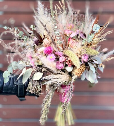 Купить Букет из сухоцветов Вечная любовь в Минске с бесплатной доставкой заказать в магазине флористики Садовская в Минске