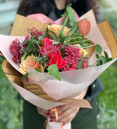 Купить Купить Букет Коралловый риф с бесплатной доставкой по Минску  в магазине флористики Садовская в Минске