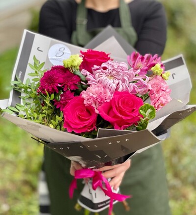 Купить Заказать Букет Малиновое настроение в Минске с бесплатной доставкой в магазине флористики Садовская в Минске