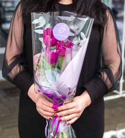 Купить Букет с тюльпанами №2 с доставкой по Минску в магазине флористики Садовская в Минске