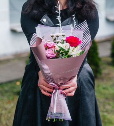 Купить Букет  Розовое счастье с доставкой по Минску в магазине флористики Садовская в Минске